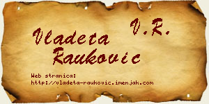 Vladeta Rauković vizit kartica